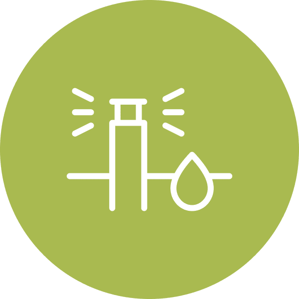 water sprinkler green icon