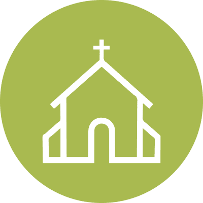 Religious ​Place of Worship​ green icon