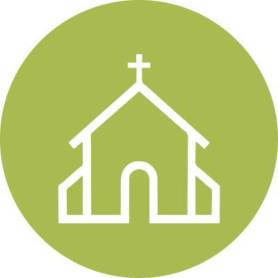 Religious ​Place of Worship​ green icon