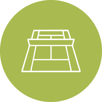 tennis court green icon