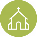 Religious ​Place of Worship​ green icon