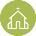 Religious ​Place of Worship​ green icon