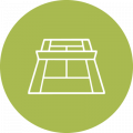 tennis court green icon