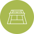 tennis court green icon