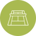 Markets tennis court green icon