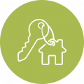 house keys green icon